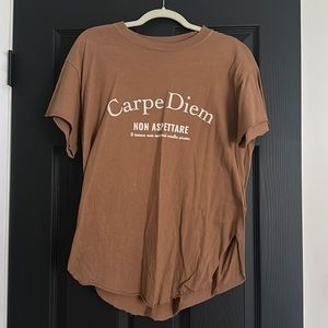 Pebby Forevee “Carpe Diem” Side Slit Tee